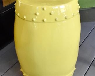 Yellow garden stool