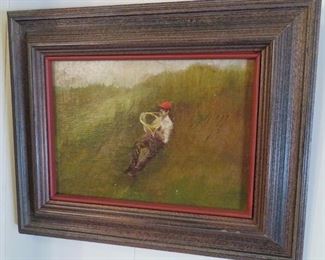 Original naive painting by Michael Bruce Hunter 