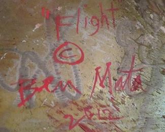 Signature on Ben Mata's artwork from 2012