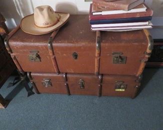 Large antique trunks