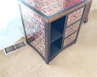 Mirrored side table 