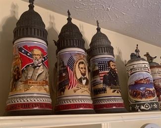 Beer Stein Collectibles - from all over the world.  Large collection will be featured in several upcoming sales.  Contact Loyal Helper Group if you are interested in buying the entire collection.  