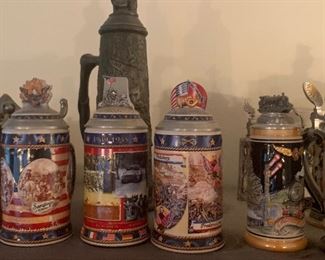 Beer Stein Collectibles - from all over the world.  Large collection will be featured in several upcoming sales.  Contact Loyal Helper Group if you are interested in buying the entire collection.  