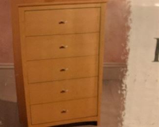 NEW Chest of Drawers - must be assembled - Regale Collection 5 drawers with support strap to anchor to wall