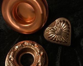 Vintage Copper Gelatin Molds