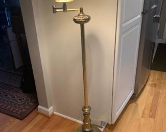Brass Swing Arm Floor Lamp