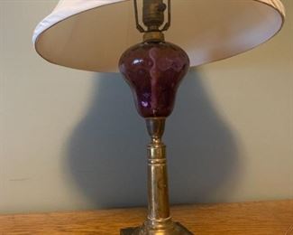 Amethyst Glass Table Lamp