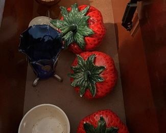 Set of Strawberry canisters