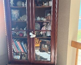 Victorian step-back display cabinet