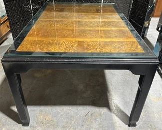 Century Furniture Asian Dining Table by Raymond Sabota with Glass Topper