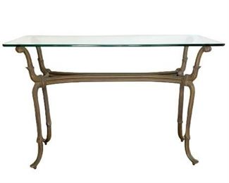 Lot 009
Contemporary Glass Top Console Table
