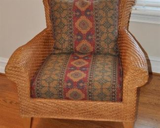 Wonderful Pair of Wicker Chairs by Ethan Allen
