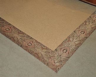 Custom Made Carmel Textured Rug with Paisley Border, 12’ x 13’11” 