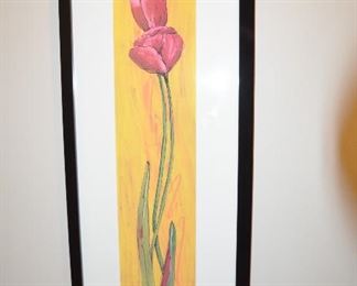 Second in the Series Numbered 40/500 Giclee Prints Available by Michigan Artist Kate Moynihan, "Wild" Flower. 16.5" x 46"