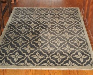 Decorative Machine Made Brown and Tan Area Rug by Miresco, 5'8" x 3'10"