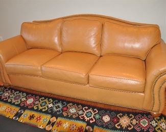 Another View of the Stunning Ethan Allen Leather Bennet Sofa.