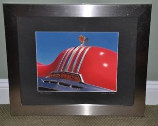 One of the Several Brushed Silver Framed Classic Car Photos Signed by James C. Ritchie Inc Available Includes this 1956 Belair, 23.5" x 19.5"