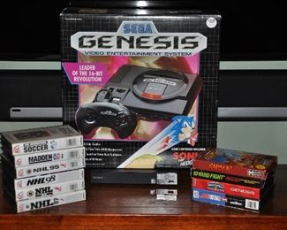 Vintage Sega Genesis Video Entertainment System.  Game's sold separately 