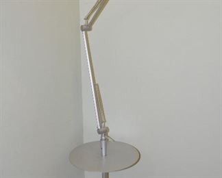 Philippe Starck Flos Archimoon Brushed Silver Aluminum Soft Floor Light.  Lamp Extends to 5'3" (2 Available). Made in Italy. 