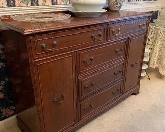 #2 Antique buffet 47x16x33 5 drawers and 2 doors $75.00