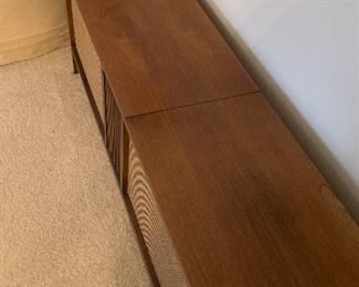 #5 Philco stereo solid state high fidelity mid century console stereo turntable and radio works 59x16x23 $200.00