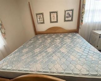 	#22	King 4 poster bed with Spears mattress and box spring	 $125.00 				