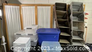 wsterlite and more storage collection with lids and 2 closet organizers4291 t