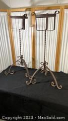 w2 wrought iron twisted design plant stands4241 t