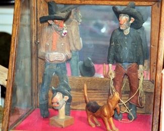 Carved Figures by Master Carver Andy Anderson Whose Work was Featured on PBS Antiques Roadshow