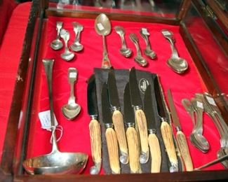 Coin Silver, Stag Handle Knives