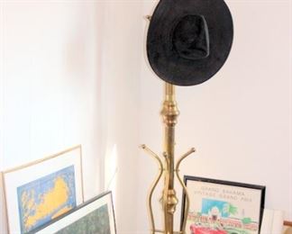 Brass hat Rack, Stetson Hat