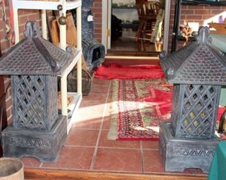 Pair of Ceramic Pagodas