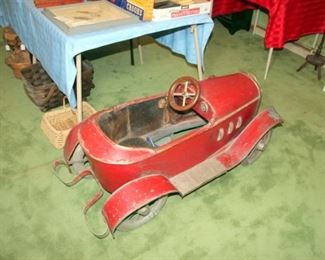 1930’s Child’s Wooden Ride In Toy Car