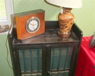 Frederick Cooper Lamp, Telechron Art Deco Clock