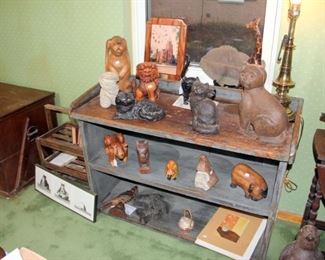 Grey Paint primitive Shelf