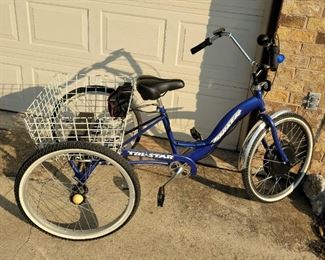 Torker Tri-Star Tricycle Converted with a Schuck Electric Bicycle Kit & a E. Bike Lithium Battery.  Bid Item Starting at $1,350.