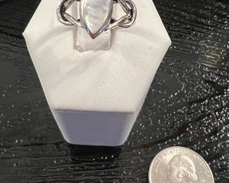 925 Sterling and Moonstone Ring- $18