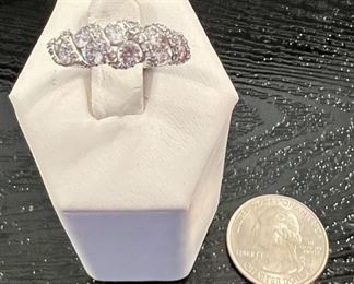 925 Sterling and Cz Ring- $15