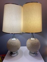 MCM Spun Fiberglass Table Lamps 