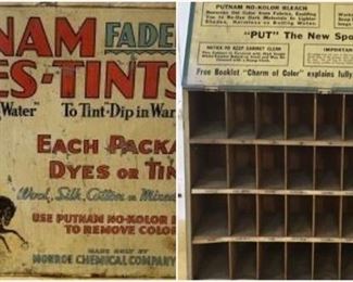 Putnam Dyes/Tints metal display box 