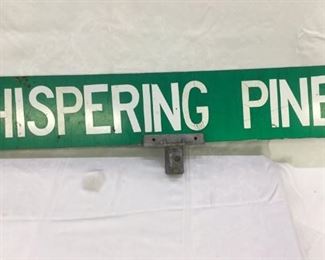 WHISPERING PINES Road Sign