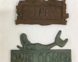Brass WELCOME signs