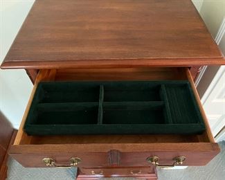 Stickley Furniture tall chest of drawers (with felt lined jewelry tray) 25"W x 16"D x 51"H