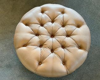 33" diameter upholstered ottoman 18"H 