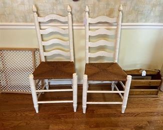 Ladder back chairs (2)