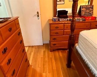 Vintage Wood Bedroom Dresser Set