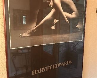 Framed Harvey Edwards Photography Art Poster Titled Nude, presented at the Collier Fine Arts gallery in Los Angeles, California