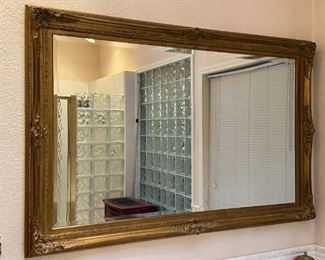 Beautiful Elegant Large Gilded Gold Frame Mirror in Classic Style