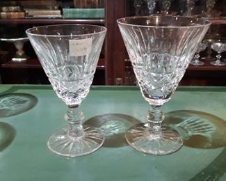 Wine and water  goblets
Tramore pattern 
Waterford crystal

