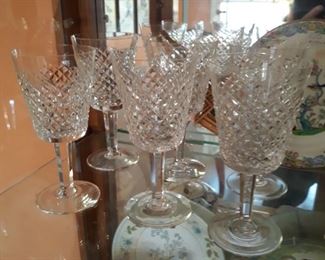 Waterford  crystal Alana Pattern 
Six Water goblets
